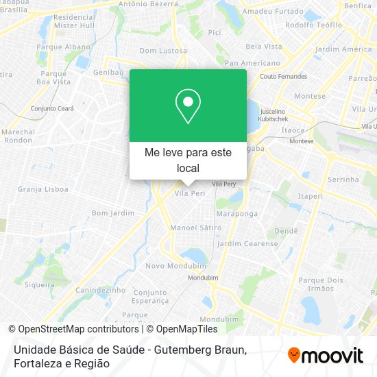 Unidade Básica de Saúde - Gutemberg Braun mapa