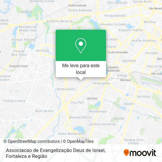 Associacao de Evangelização Deus de Israel mapa