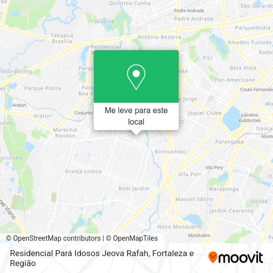 Residencial Pará Idosos Jeova Rafah mapa
