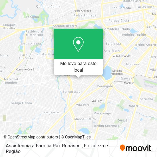 Assistencia a Família Pax Renascer mapa