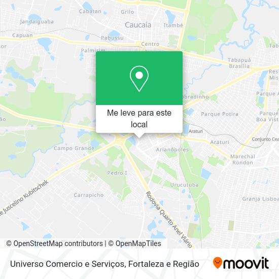 Universo Comercio e Serviços mapa