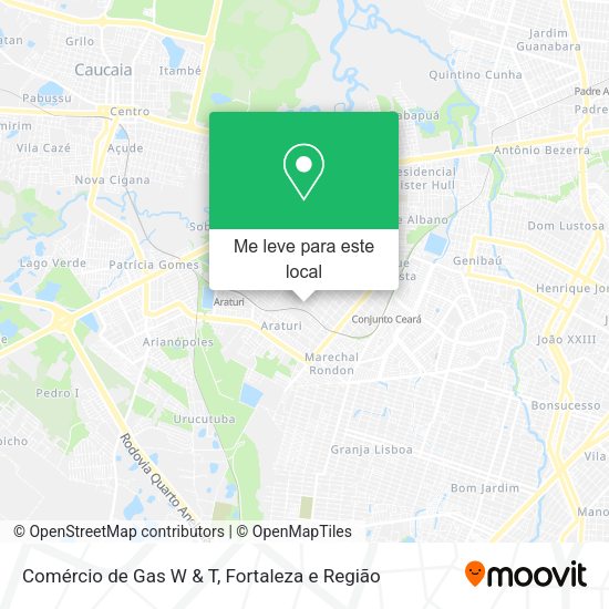Comércio de Gas W & T mapa