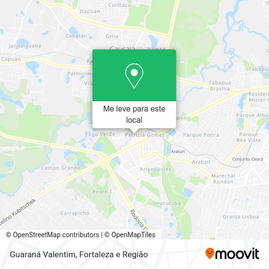 Guaraná Valentim mapa