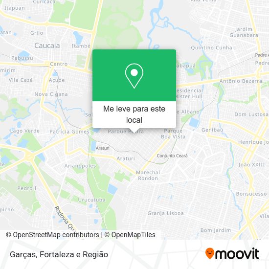 Garças mapa