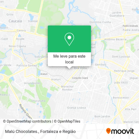 Malú Chocolates. mapa