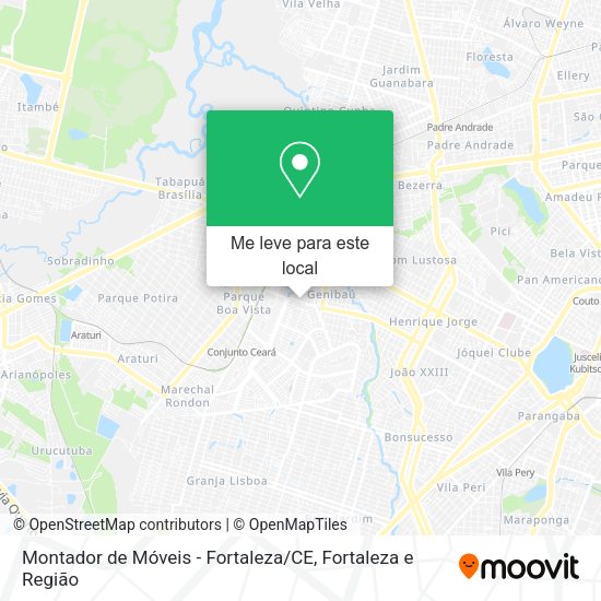 Montador de Móveis - Fortaleza / CE mapa