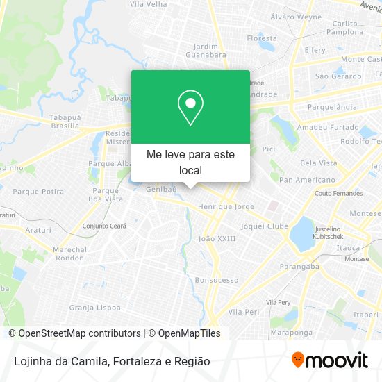 Lojinha da Camila mapa
