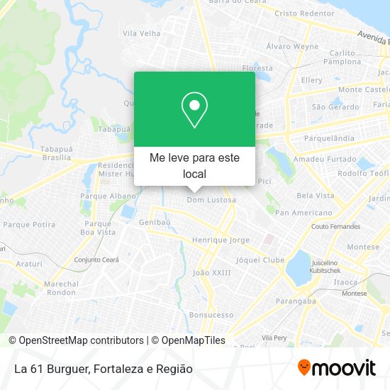La 61 Burguer mapa