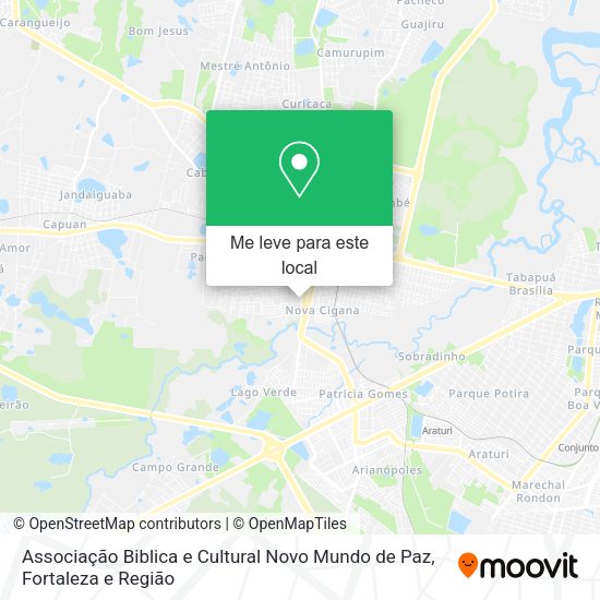 Associação Biblica e Cultural Novo Mundo de Paz mapa