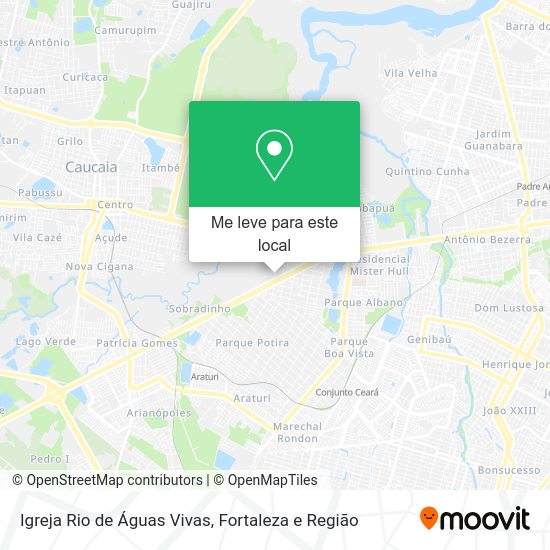 Igreja Rio de Águas Vivas mapa