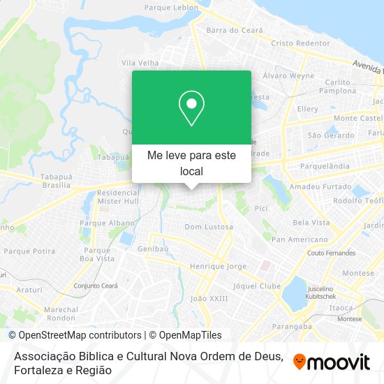 Associação Biblica e Cultural Nova Ordem de Deus mapa