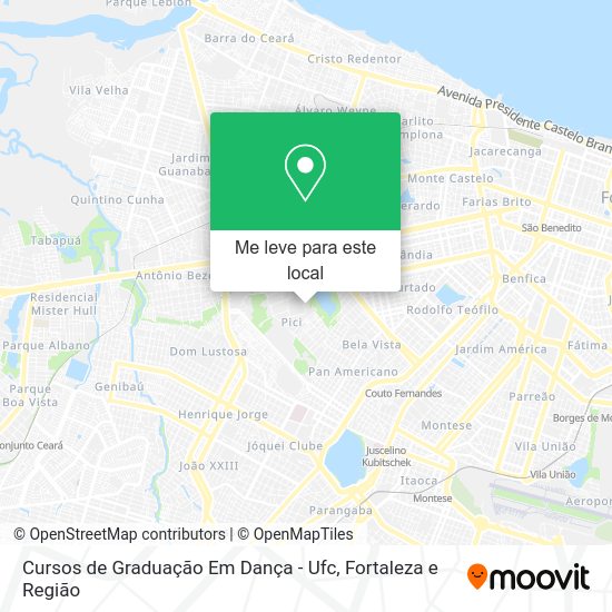 Cursos de Graduação Em Dança - Ufc mapa