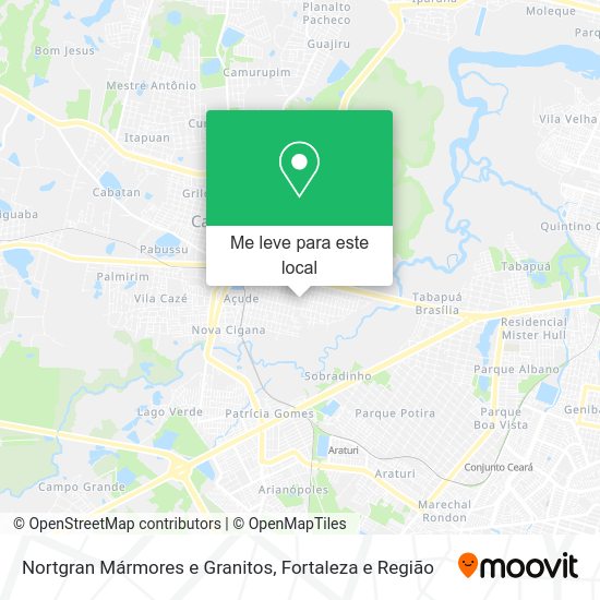 Nortgran Mármores e Granitos mapa