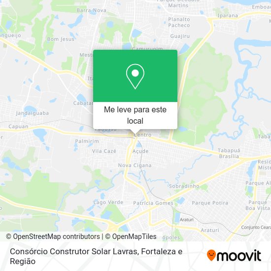 Consórcio Construtor Solar Lavras mapa