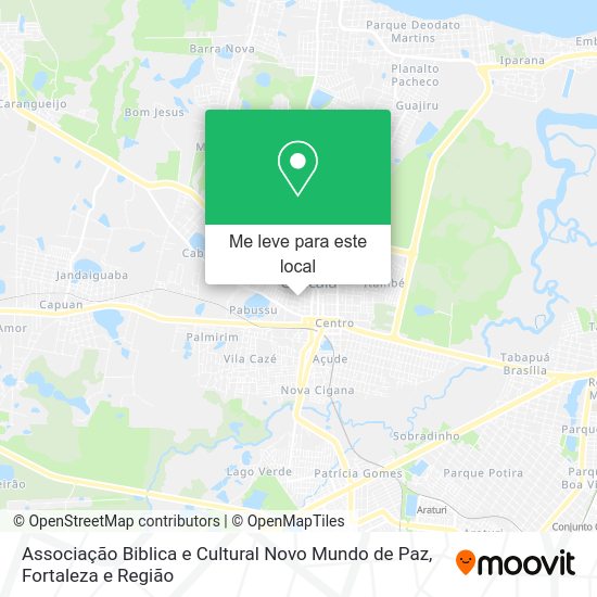 Associação Biblica e Cultural Novo Mundo de Paz mapa