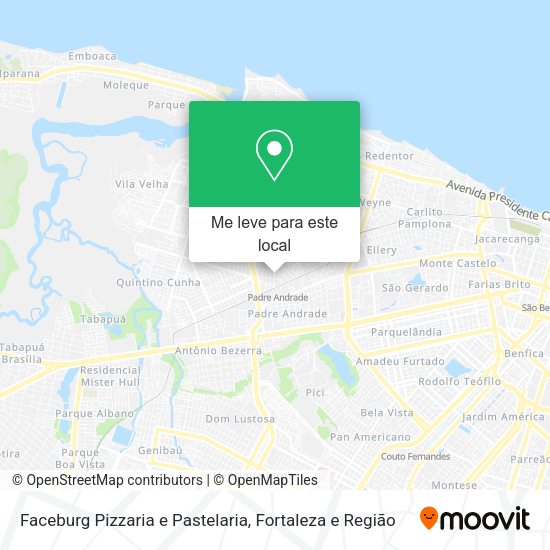 Faceburg Pizzaria e Pastelaria mapa