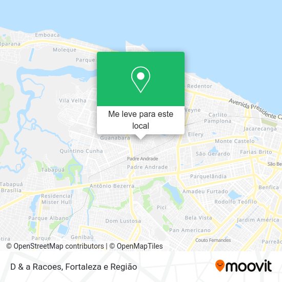 D & a Racoes mapa