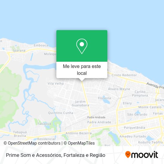 Prime Som e Acessórios mapa