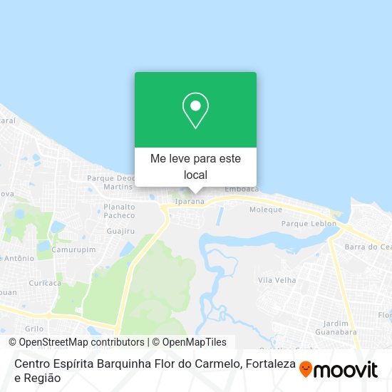 Centro Espírita Barquinha Flor do Carmelo mapa