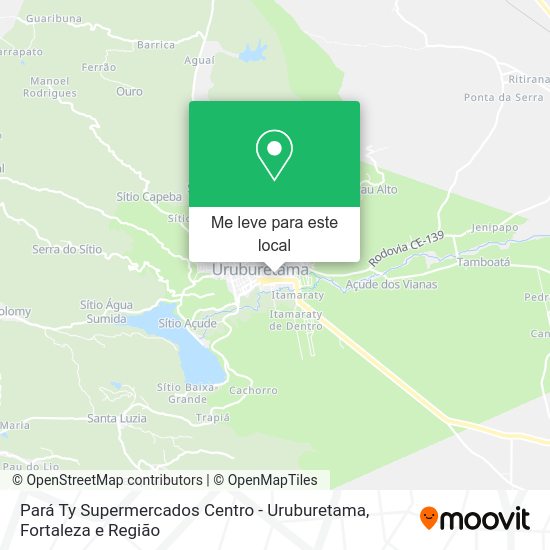 Pará Ty Supermercados Centro - Uruburetama mapa