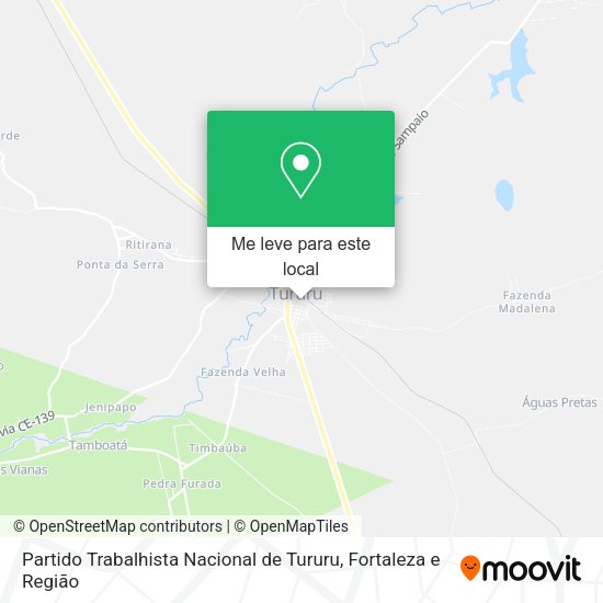 Partido Trabalhista Nacional de Tururu mapa