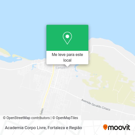 Academia Corpo Livre mapa