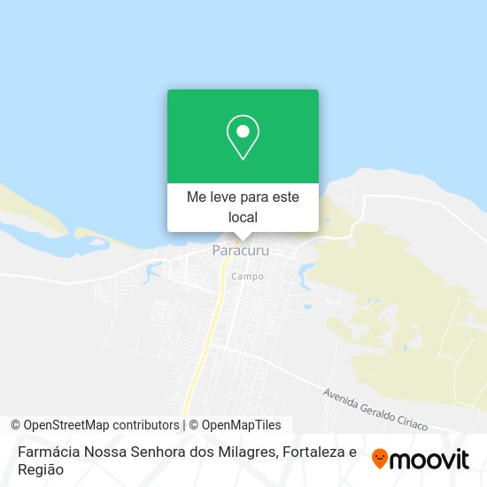Farmácia Nossa Senhora dos Milagres mapa