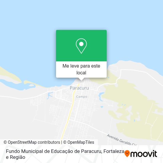 Fundo Municipal de Educação de Paracuru mapa