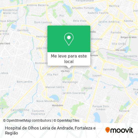 Hospital de Olhos Leiria de Andrade mapa