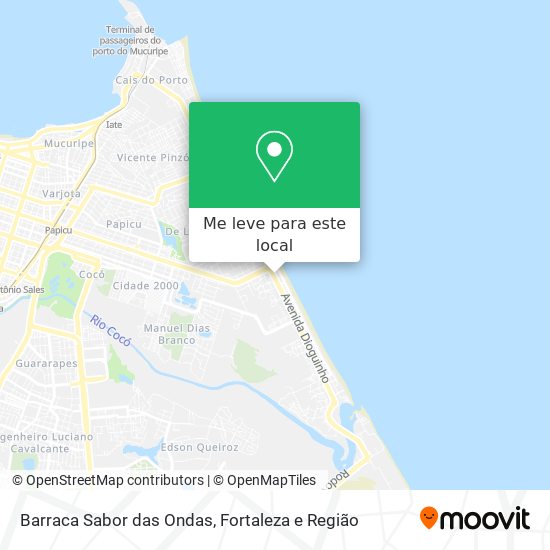 Barraca Sabor das Ondas mapa