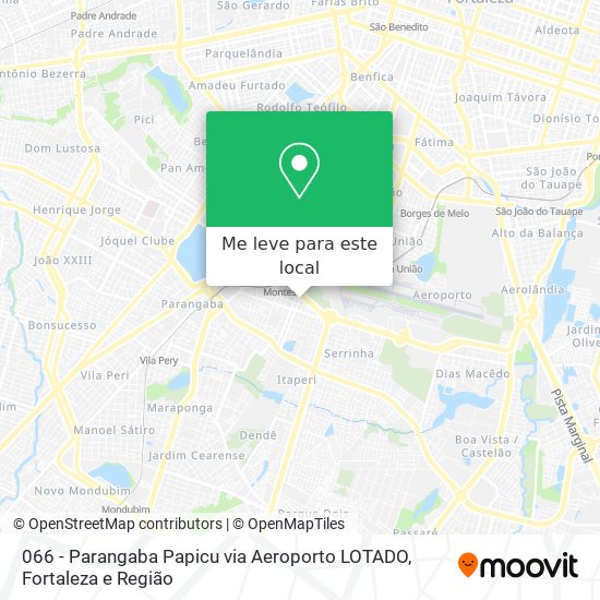 066 - Parangaba Papicu via Aeroporto LOTADO mapa