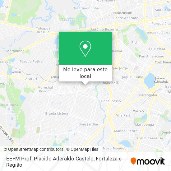 EEFM Prof. Plácido Aderaldo Castelo mapa