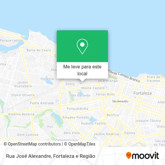 Rua José Alexandre mapa
