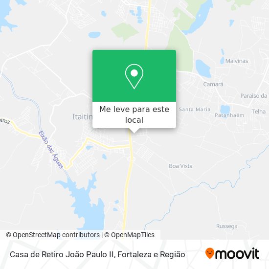 Casa de Retiro João Paulo II mapa
