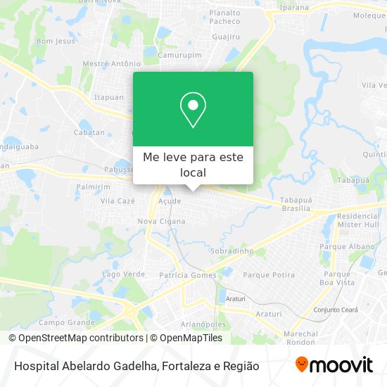 Hospital Abelardo Gadelha mapa