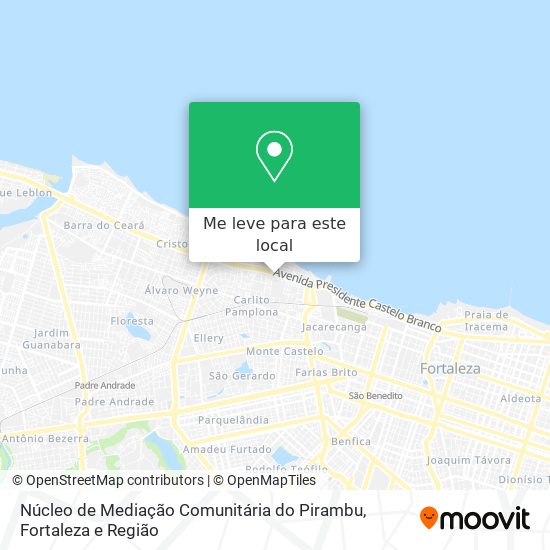 Núcleo de Mediação Comunitária do Pirambu mapa