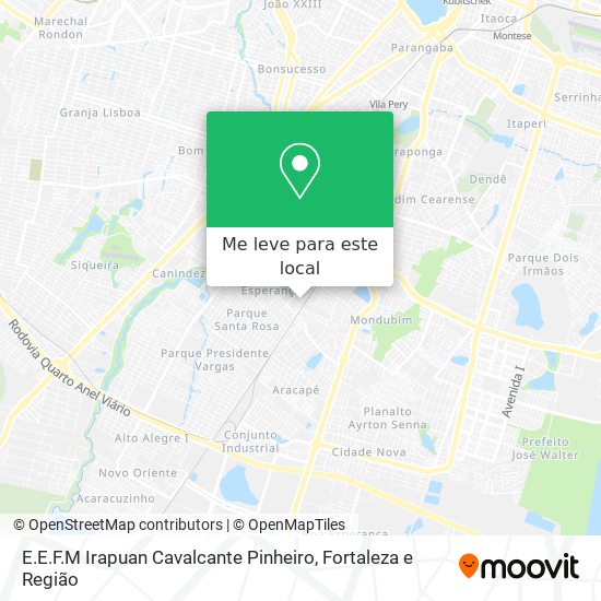 E.E.F.M Irapuan Cavalcante Pinheiro mapa