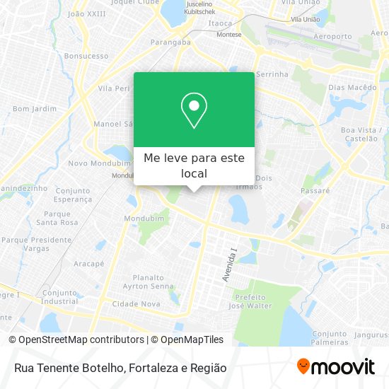 Rua Tenente Botelho mapa