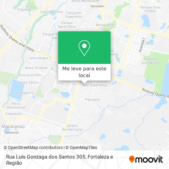 Rua Luís Gonzaga dos Santos 305 mapa