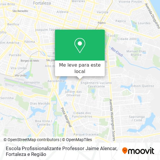 Escola Profissionalizante Professor Jaime Alencar mapa