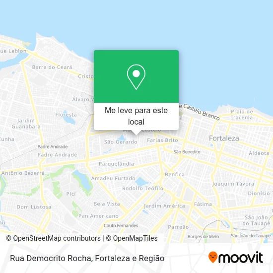 Rua Democrito Rocha mapa