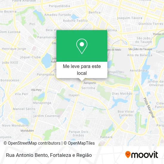 Rua Antonio Bento mapa
