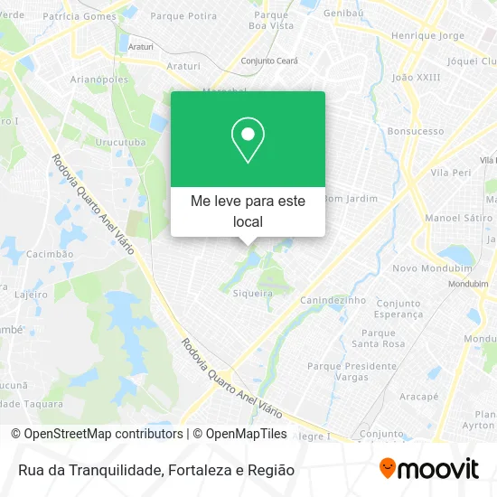Rua da Tranquilidade mapa