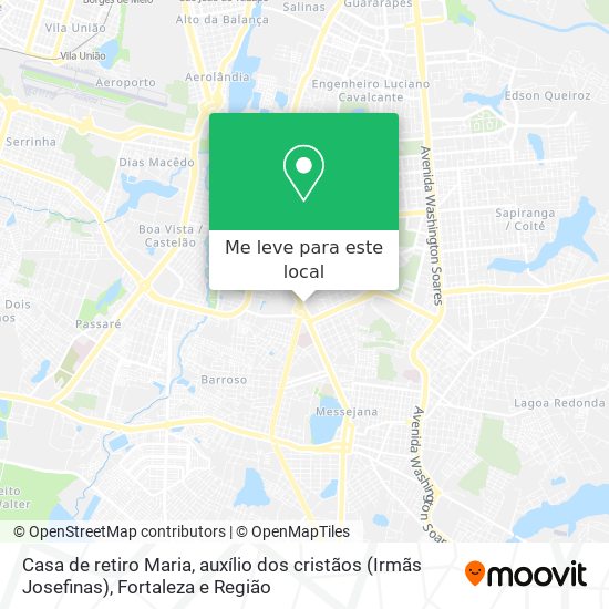 Casa de retiro Maria, auxílio dos cristãos (Irmãs Josefinas) mapa