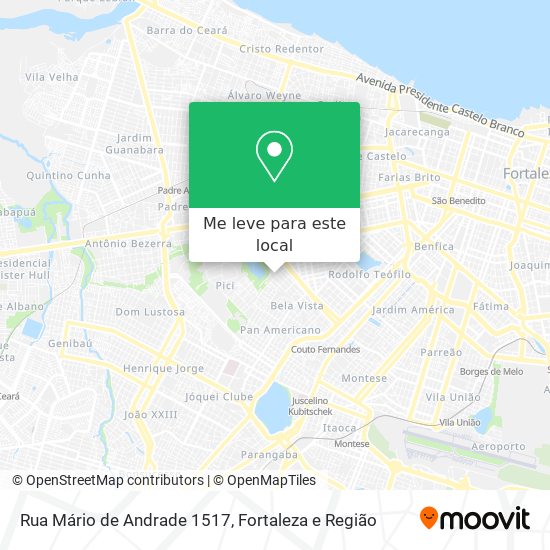 Rua Mário de Andrade 1517 mapa