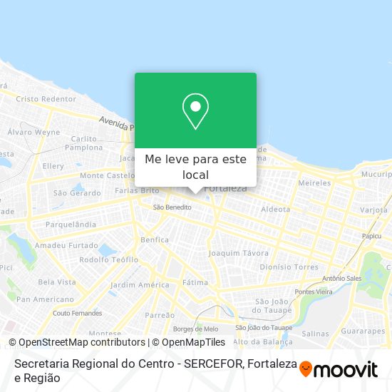Secretaria Regional do Centro - SERCEFOR mapa