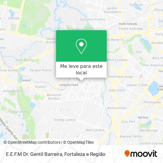 E.E.F.M Dr. Gentil Barreira mapa