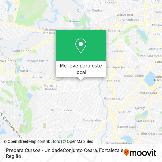 Prepara Cursos - UnidadeConjunto Ceará mapa