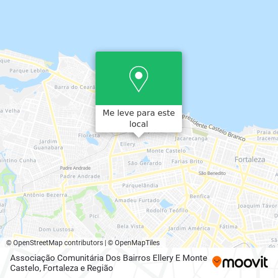 Associação Comunitária Dos Bairros Ellery E Monte Castelo mapa