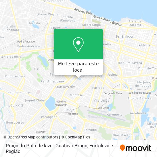 Praça do Polo de lazer Gustavo Braga mapa